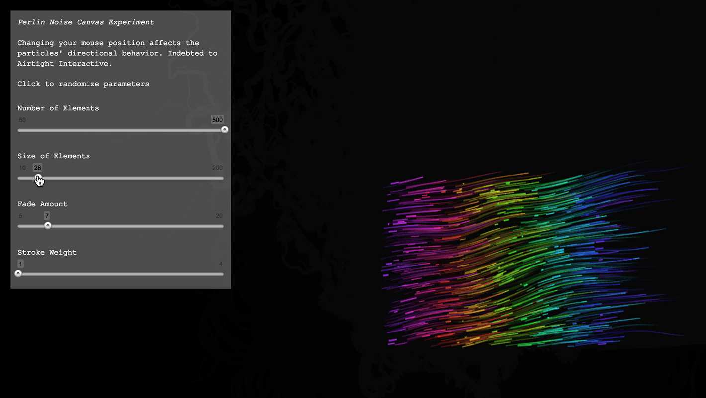 Perlin noise visualization