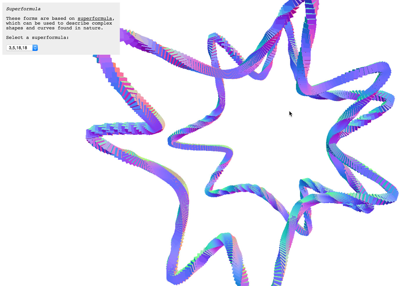 Superformula visualization